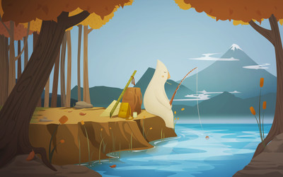 

Akhuratha Anime fishing-forests-lakes Wall Poster Paper Print(12 inch X 18 inch, Rolled)