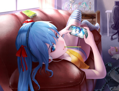 

Akhuratha Anime anime-vocaloid-hatsune-miku-playstation-portable Wall Poster Paper Print(12 inch X 18 inch, Rolled)