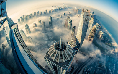 

Akhuratha Anime dubai-clouds-buildings-sea Wall Poster Paper Print(12 inch X 18 inch, Rolled)