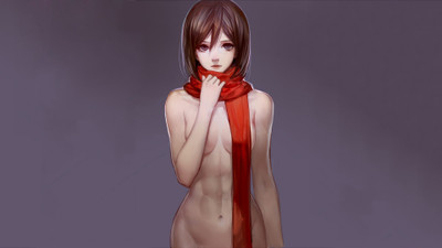 

Akhuratha Anime shingeki-no-kyojin-mikasa-ackerman-scarves Wall Poster Paper Print(12 inch X 18 inch, Rolled)