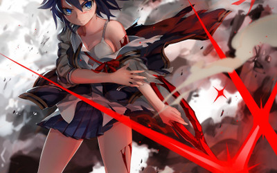 

Akhuratha Anime anime-kill-la-kill-blood Wall Poster Paper Print(12 inch X 18 inch, Rolled)