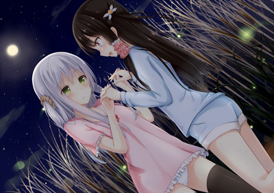 

Akhuratha Anime anime-yuri-thigh-highs-original-characters Wall Poster Paper Print(12 inch X 18 inch, Rolled)