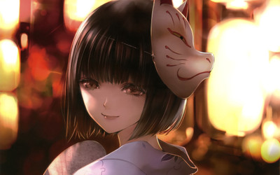 

Akhuratha Anime masks-images Wall Poster Paper Print(12 inch X 18 inch, Rolled)