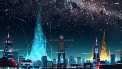 

Akhuratha Anime acity-star-sky-woman Wall Poster Paper Print(12 inch X 18 inch, Rolled)