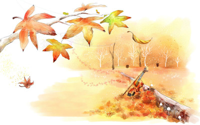 

autumn-music-musick-love-strana-pozadias-pictures-drawn-tapety Wall Poster Paper Print(12 inch X 18 inch, Rolled)