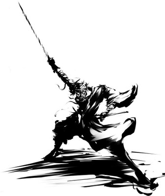 

Akhuratha Anime black-and-white-grayscale-monochrome-mummy-rurouni-kenshin-samurai-shishio-makoto-swords-warriors-white- Wall Poster Paper Print(12 inch X 18 inch, Rolled)