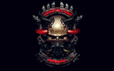 Akhuratha -black-futuristic-music-skulls Wall Poster Paper Print(12 inch X 18 inch, Rolled)