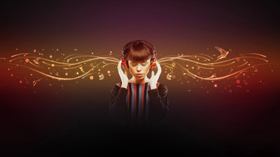 

Akhuratha music-woman-headphones Wall Poster Paper Print(12 inch X 18 inch, Rolled)