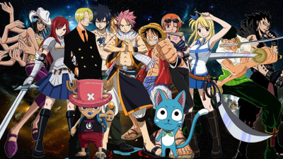 

Akhuratha Anime piece-monkey-luffy-crossovers-dragneel-fairy-natsu Wall Poster Paper Print(12 inch X 18 inch, Rolled)