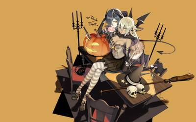 

Akhuratha Anime halloween-woman-pumpkin-broom Wall Poster Paper Print(12 inch X 18 inch, Rolled)