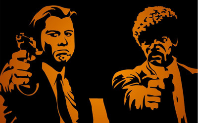 

Wall Poster -john-travolta-jules-winnfield-pulp-fiction-quentin-tarantino-samuel-l.-jackson-vincent-vega Paper Print(12 inch X 18 inch, Rolled)