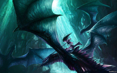 

Akhuratha Anime dragons-elves Wall Poster Paper Print(12 inch X 18 inch, Rolled)
