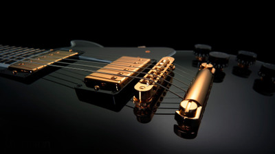 

black-guitars-music-picshd Wall Poster Paper Print(12 inch X 18 inch, Rolled)