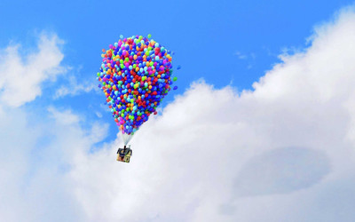 

Akhuratha -pixar-animation-movie-women-gallery-animated-background-womenpict-sky-balloons-house-clouds- Wall Poster Paper Print(12 inch X 18 inch, Rolled)