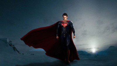 

Superman in Man of Steel ON FINE ART PAPER ON 24X36 LARGE POSTER Photographic Paper(36 inch X 24 inch, Rolled)
