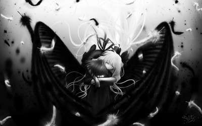 

Akhuratha Anime white-blacks-original Wall Poster Paper Print(12 inch X 18 inch, Rolled)