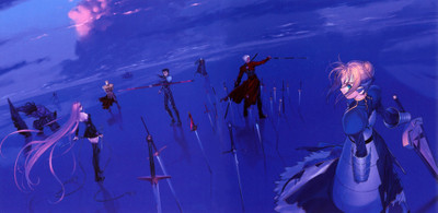 

Akhuratha Anime anime-swords-fate-series-fatestay-night-saber Wall Poster Paper Print(12 inch X 18 inch, Rolled)