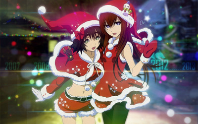 

Akhuratha Anime arainbow-dash-kurisu-mayuri-makise-shiina-christmas-snow-steinss Wall Poster Paper Print(12 inch X 18 inch, Rolled)