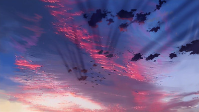 

Akhuratha Anime clouds-makoto-shinkai Wall Poster Paper Print(12 inch X 18 inch, Rolled)