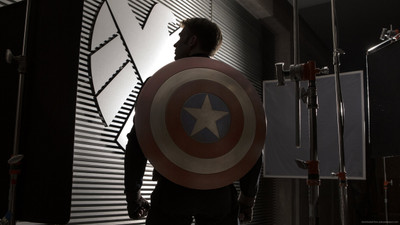 

Akhuratha captain-america-back-shiled-tvshows-movies Wall Poster Paper Print(12 inch X 18 inch, Rolled)