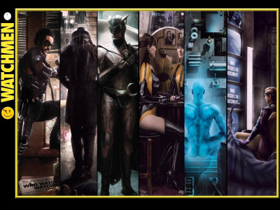 

Wall Poster dr.-manhattan-nite-owl-ozymandias-rorschach-silk-spectre Paper Print(12 inch X 18 inch, Rolled)