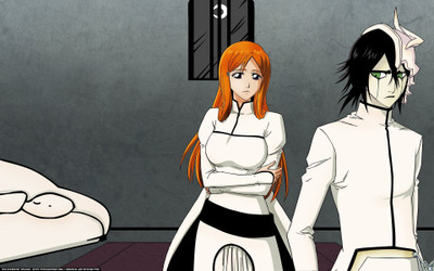 

Akhuratha Anime ableachs-orihime-ichigo-gallery Wall Poster Paper Print(12 inch X 18 inch, Rolled)
