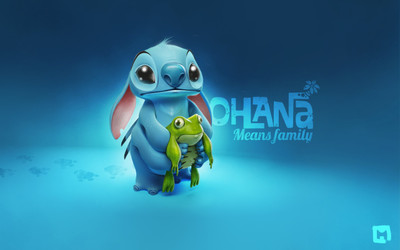 

Aabhaas -blue-fan-art-melaamory-movies-stitch Wall Poster Paper Print(12 inch X 18 inch, Rolled)