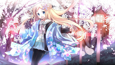 

Akhuratha Anime anime-hanayamata-hannah-n-fountainstand Wall Poster Paper Print(12 inch X 18 inch, Rolled)