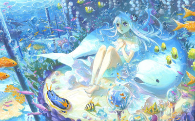 

Akhuratha Anime amermaid-fish-dolphin Wall Poster Paper Print(12 inch X 18 inch, Rolled)