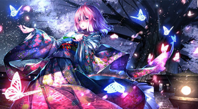 

Akhuratha Anime touhou-saigyouji-yuyuko Wall Poster Paper Print(12 inch X 18 inch, Rolled)