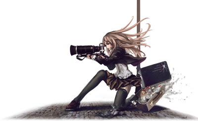 

Akhuratha Anime cameras-long-hair-speed-grapher-tennouzu-kagura-weapons Wall Poster Paper Print(12 inch X 18 inch, Rolled)