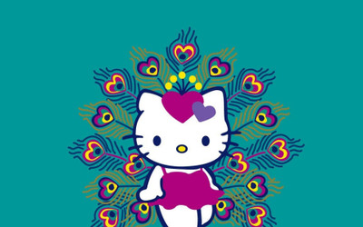 

Akhuratha Anime akitty-hello-peacock Wall Poster Paper Print(12 inch X 18 inch, Rolled)