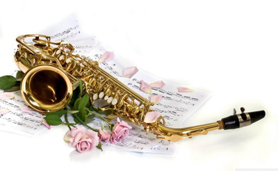 

-theme-music-saxophone Wall Poster Paper Print(12 inch X 18 inch, Rolled)