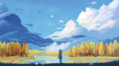 

Akhuratha Anime wclouds-mountains-forests-landscapes Wall Poster Paper Print(12 inch X 18 inch, Rolled)