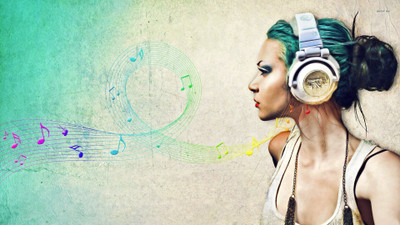 

Akhuratha woman-headphone Wall Poster Paper Print(12 inch X 18 inch, Rolled)