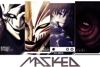 

Akhuratha Anime bleach-darker-than-black-ergo-proxy-masks-naruto-shippuden Wall Poster Paper Print(12 inch X 18 inch, Rolled)