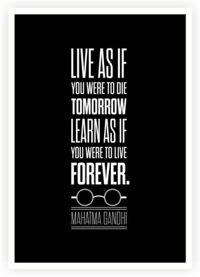 

Aabhaas Mahatma Gandhi Wall Poster Fine Art Print(12 inch X 18 inch, Rolled)