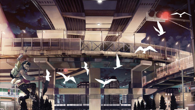 

Akhuratha Anime birds-definition-high Wall Poster Paper Print(12 inch X 18 inch, Rolled)