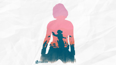 

Akhuratha -black-widow-silhouettes-superheroes-the-avengers-movie-white-background Wall Poster Paper Print(12 inch X 18 inch, Rolled)