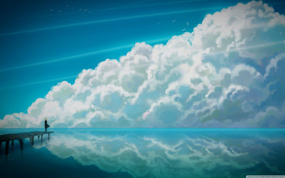 

Akhuratha Anime skys Wall Poster Paper Print(12 inch X 18 inch, Rolled)