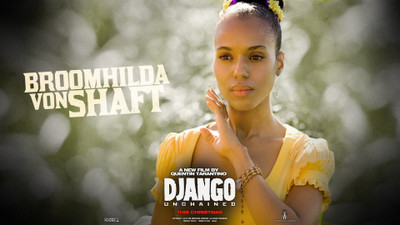 

Akhuratha movies-django-unchained-kerry-waschington Wall Poster Paper Print(12 inch X 18 inch, Rolled)