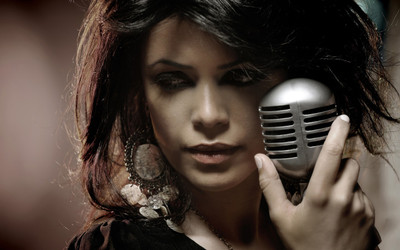 

Akhuratha -microphone-music-women Wall Poster Paper Print(12 inch X 18 inch, Rolled)