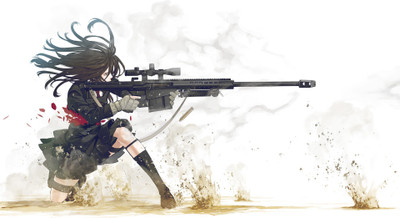 

Akhuratha Anime barrett-kozaki-yusuke-original-characters-school-uniforms-sniper-rifles-weapons Wall Poster Paper Print(12 inch X 18 inch, Rolled)