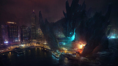 

Aabhaas -china-cities-concept-art-destruction-hong-kong-hong-kong-bay-kaiju-monsters-movies-night-pacific-rim-rain-ships-skyscrapers Wall Poster Paper Print(12 inch X 18 inch, Rolled)