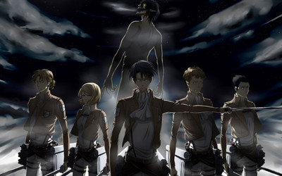 

Akhuratha Anime shingeki-no-kyojin-levi-ackerman-eren-jeager Wall Poster Paper Print(12 inch X 18 inch, Rolled)