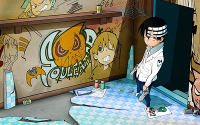 

Akhuratha Anime agraffiti-kid-photos-death-drawings-paint-boys Wall Poster Paper Print(12 inch X 18 inch, Rolled)