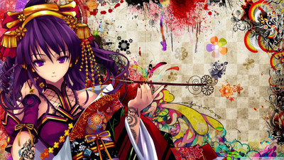 

Akhuratha Anime hifumi-image-fresh-clothes-beatmania-purple-hair-pipes-images-japanese Wall Poster Paper Print(12 inch X 18 inch, Rolled)
