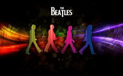 

music-pixel-beatles-large Wall Poster Paper Print(12 inch X 18 inch, Rolled)