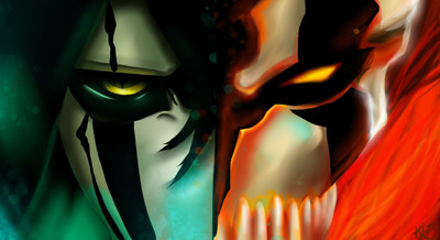 

Akhuratha Anime anime-bleach-ulquiorra-cifer-kurosaki-ichigo Wall Poster Paper Print(12 inch X 18 inch, Rolled)