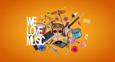 

we-love-music Wall Poster Paper Print(12 inch X 18 inch, Rolled)